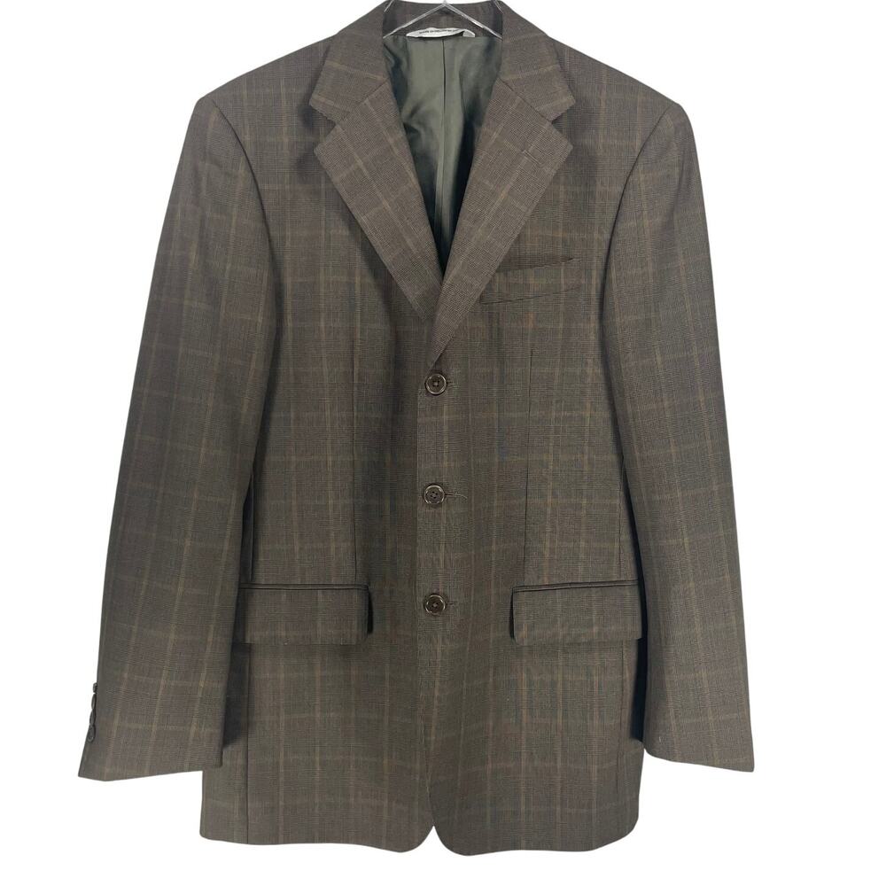 Perry Ellis Three Button Double Vent Suit Jacket Blazer Sport Coat Size 40R